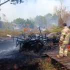 Pondok 4×6 Meter di Mahir Mahar Palangka Raya Terbakar Akibat Kebakaran Lahan