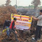Peringatan!! Polisi Pasang Police Line 3 Titik Karhutla di Wilayah Sabangau Palangka Raya