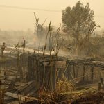 Kobaran Api Dari Lahan Merembet ke Rumah Warga di Palangka Raya, Kerugian Ditaksir RP50 Juta